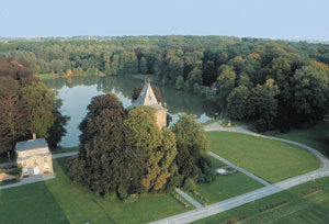 Vue aérienne du parc d'Enghien