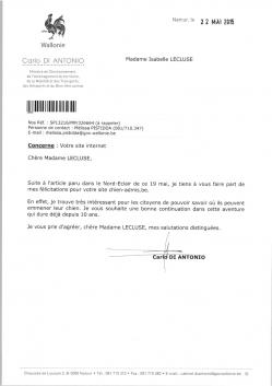 Felicitation du Ministre Carlo Di Antonio